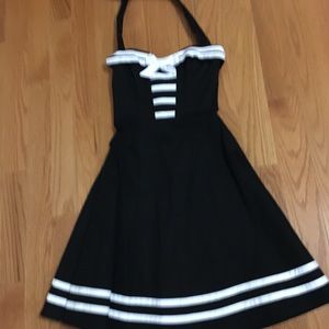 Betsey Johnson Halter Dress Size 2 Blue White